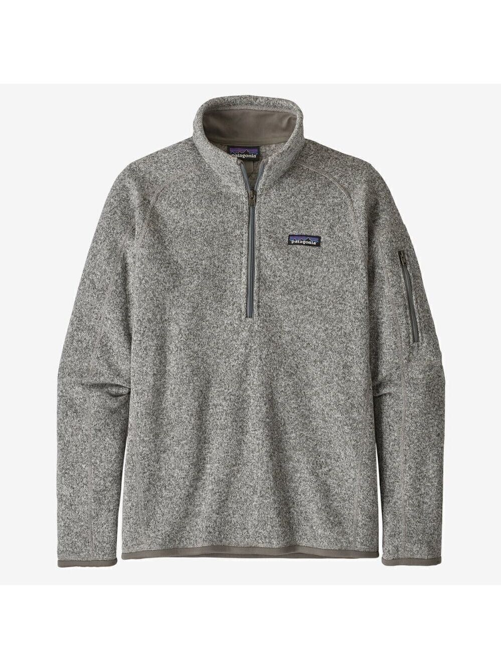 Patagonia Women's Better Sweater 1/4-Zip Fleece Pullover Size Medium Birch White